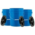saney 5 Gallon Food Grade BPA Made in USA Blue Bucket Pail with Black