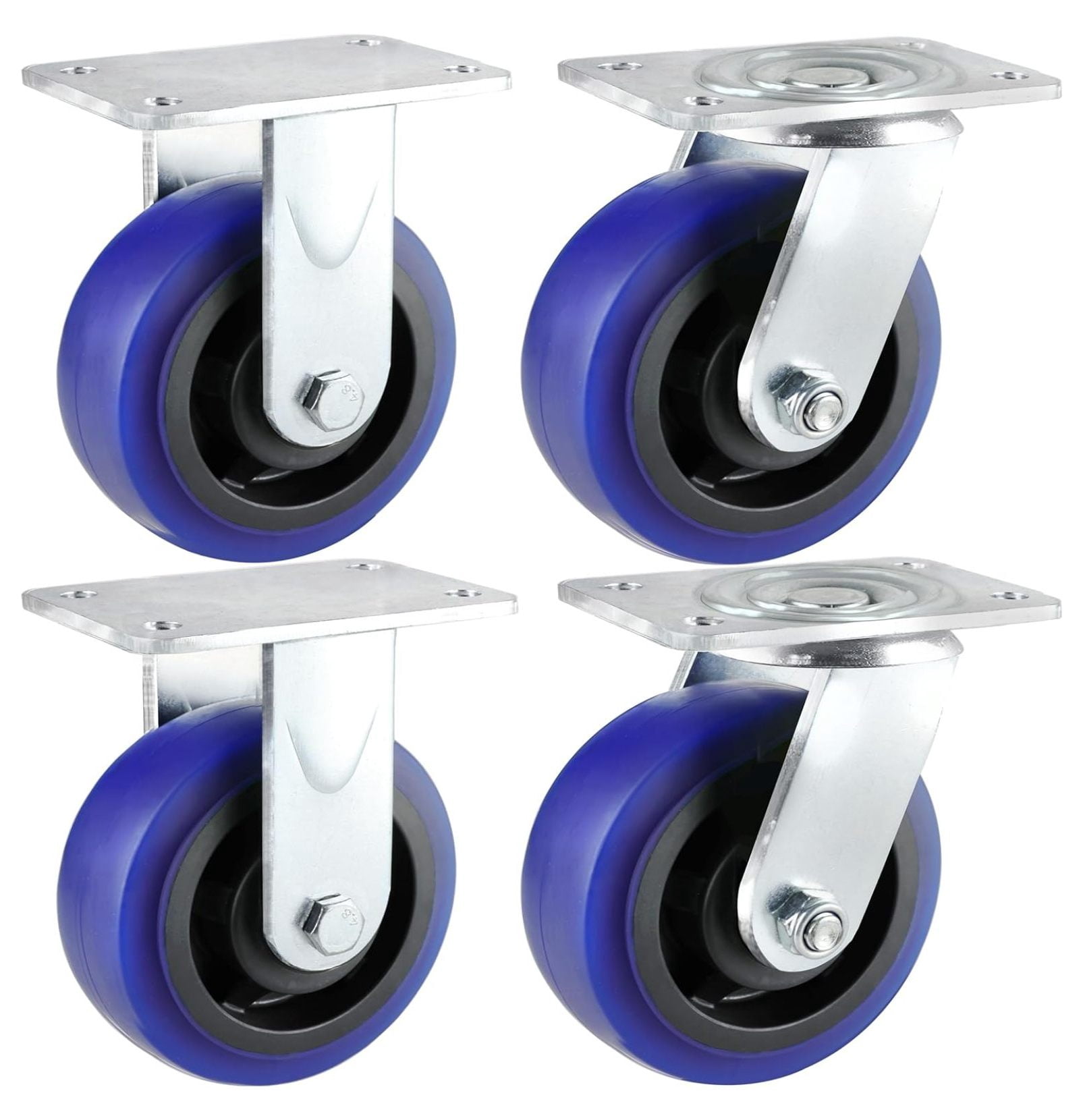 saney 5" Replacement Wheels for 660lb/300kg Push Cart - Silent, Heavy ...
