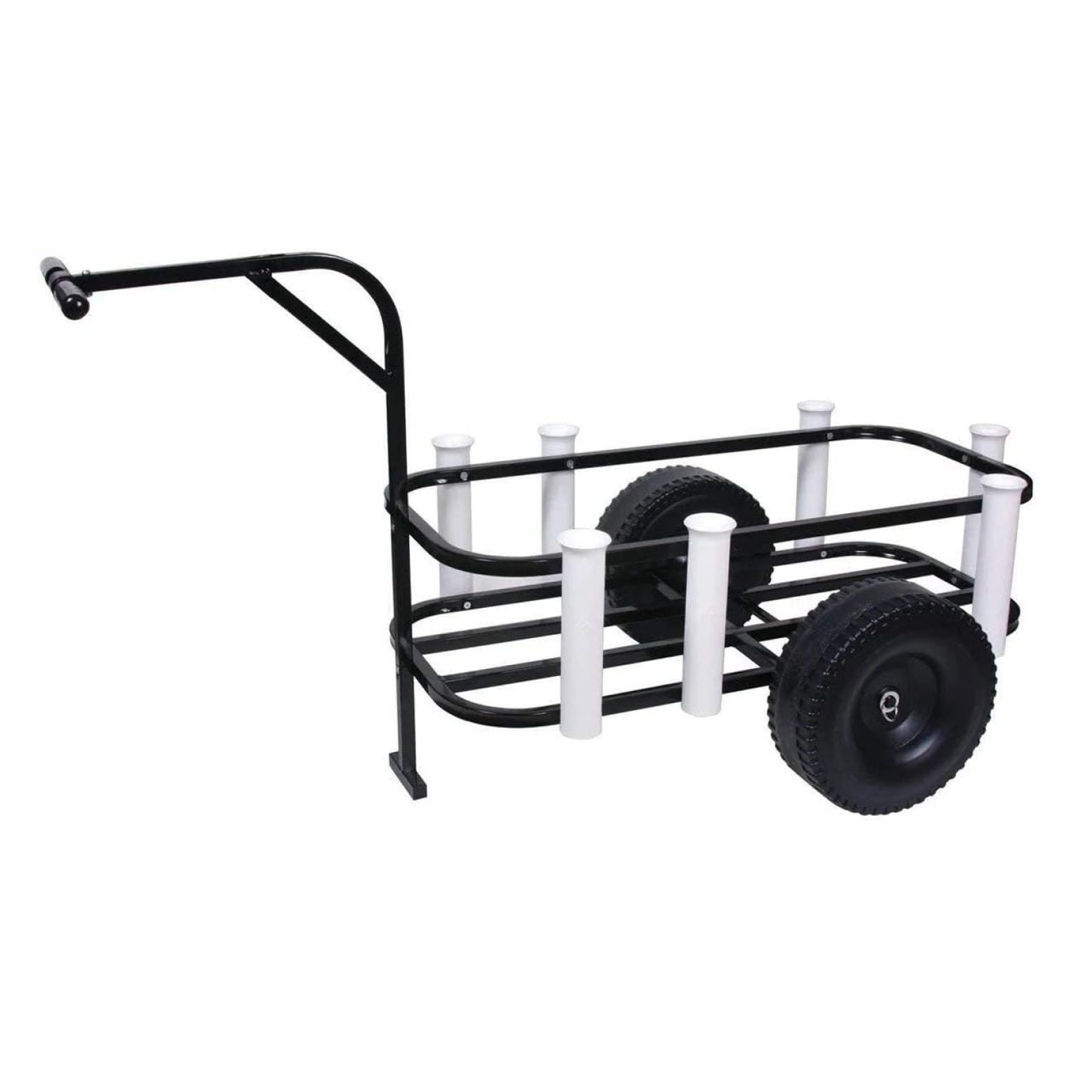 Black and White PVC Outdoor Fishing Cart with Pneumatic Wheels