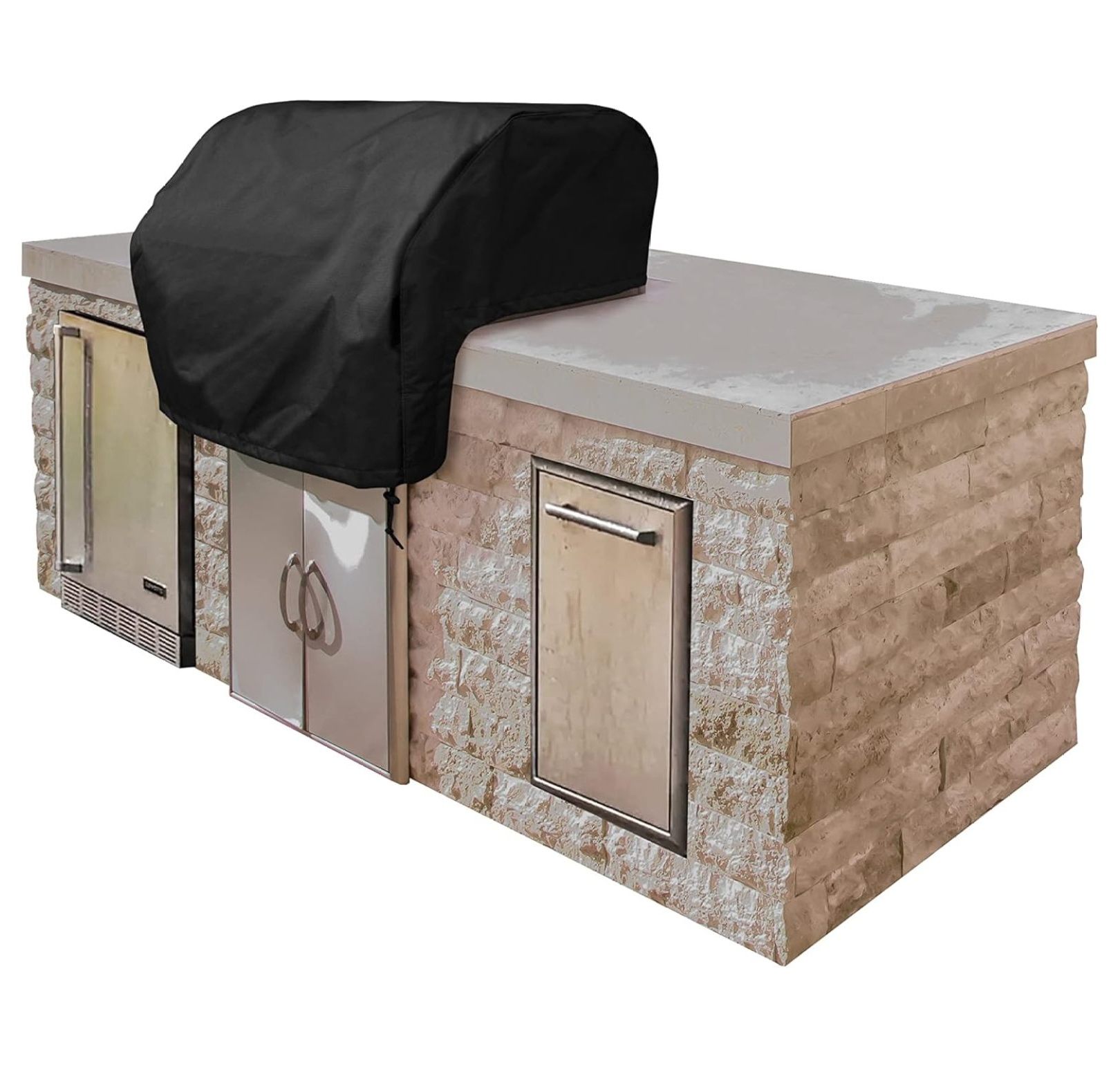 saney Builtin Grill Cover HeavyDuty Polyester, Weather Resistant