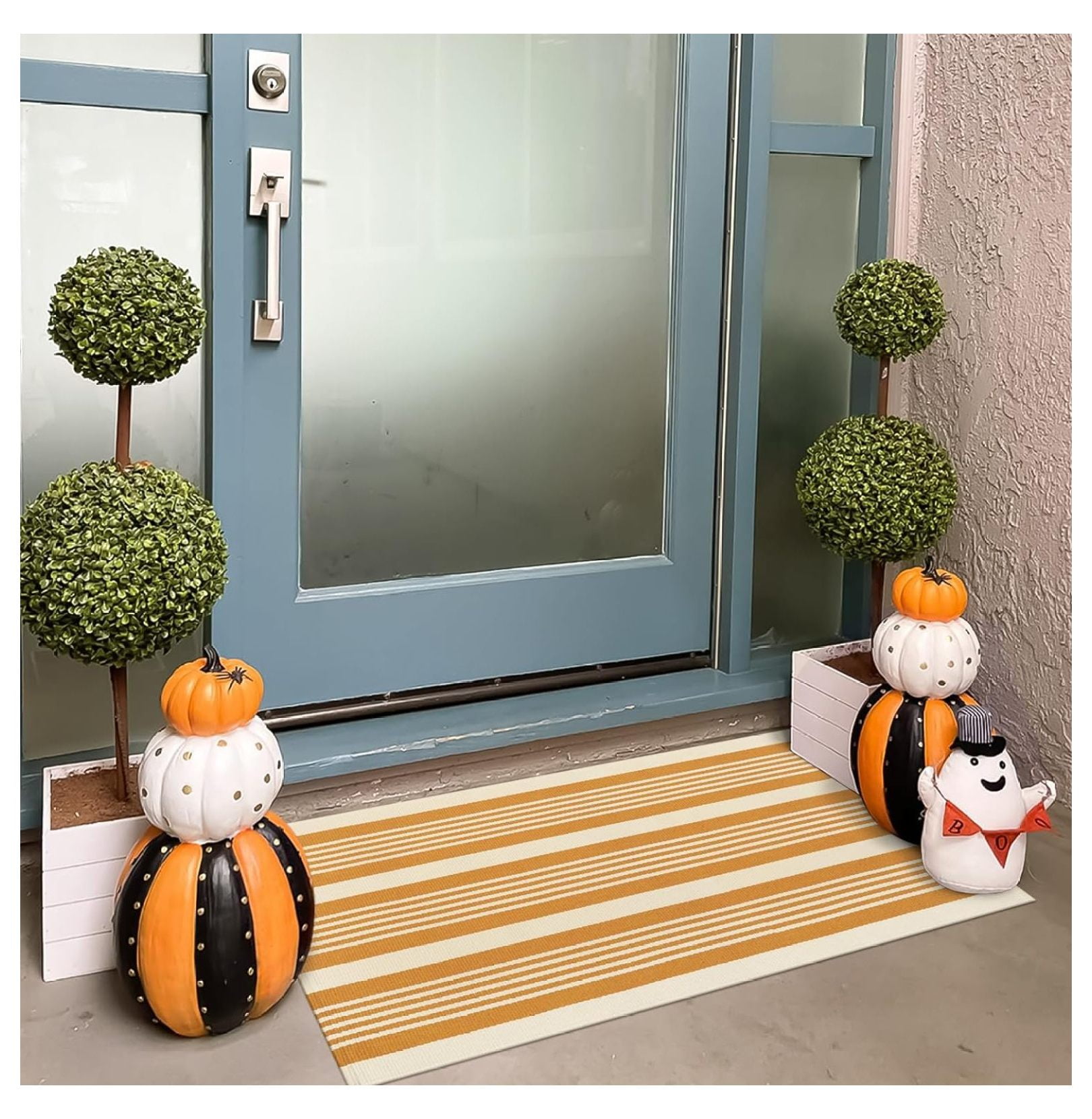 saney Fall Door Mat Front Door Rug 24"x51",Machine Washable Layered