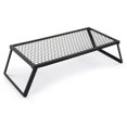 saney Heavy Duty Grill Grate Rectangular Cast Iron Camping Grill