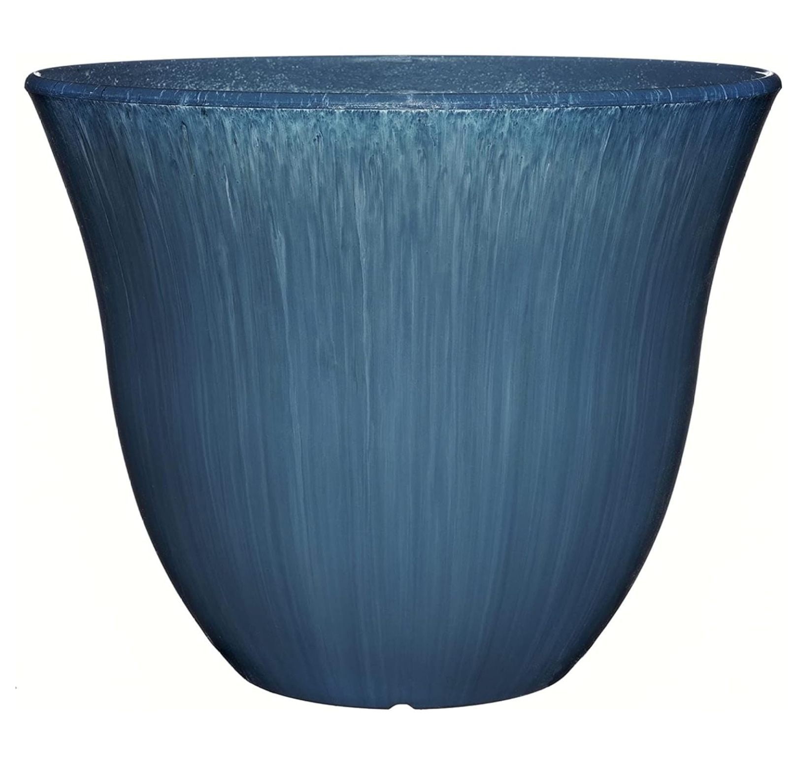 Ocean Blue 13" Round Resin Flower Pot Planter