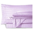 thumbnail image 1 of saney King Stripe Sheet Set - Luxury Hotel 1800 Premier Bedding Sheets & Pillowcases - Ultra Soft Breathable & Cooling Bed Sheets - Wrinkle Resistant - 6 Piece Set - King, Lavender, 1 of 7