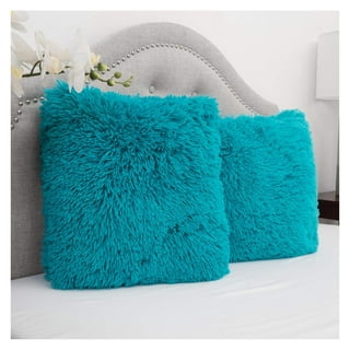 Teal Fur Pillow