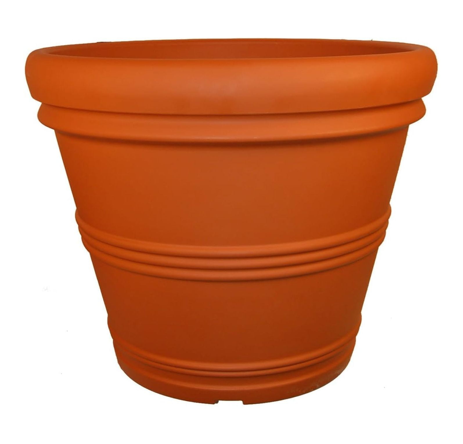 Terracotta 24.5" Rolled Rim Weather-Resistant Plastic Planter