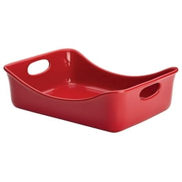 9 in. x 12 in. Red Ceramics Rectangular Baker