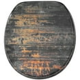 thumbnail image 1 of sanilo round, silent slow close, molded wood, adjustable toilet seat, vintage, 1 of 7