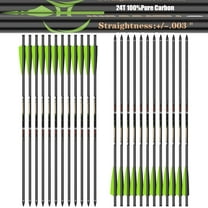 sanlida Archery Warpath 9, 24 PCS, 0.003" Straightness, 100% Pure Carbon Crossbow Bolts, Crossbow Hunting, Standard Inches Crossbow Bolts with Removable Tips and Moon Nocks (20 Inch)