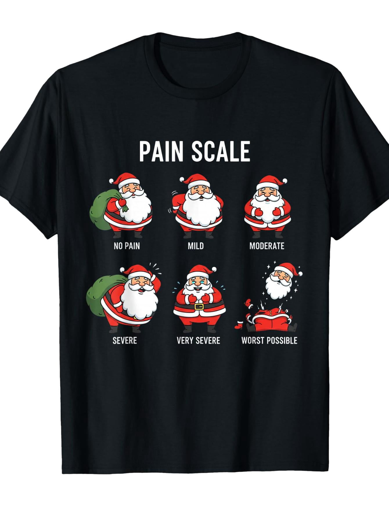 santa pain scale funny christmas design for nurse cna er t shirt ...