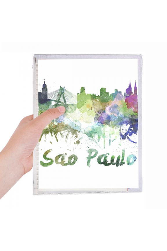 sao paula brazil city watercolor notebook loose diary refillable journal statiry