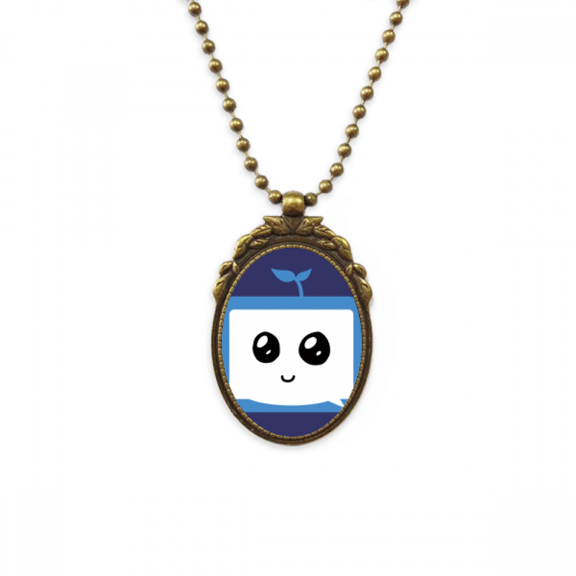 saplings sle small tv happy original antique necklace brass vintage pendant keychain