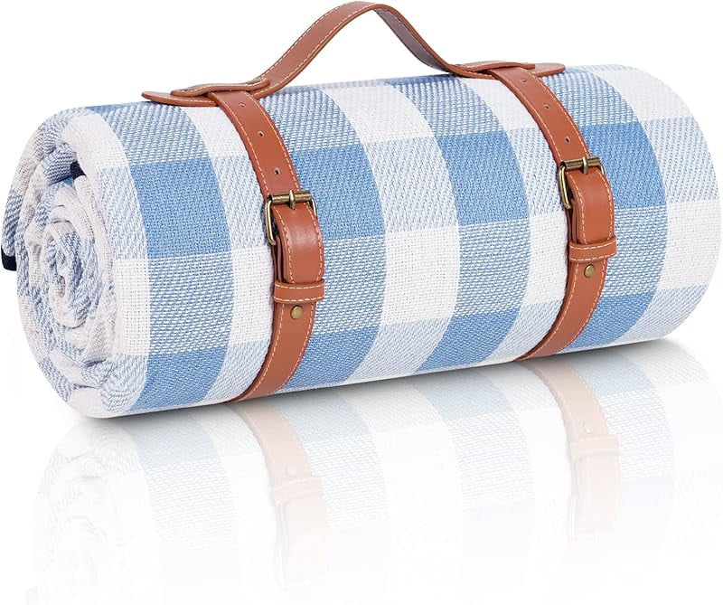 sapsisel 80”x 80” Picnic Blanket Extra Large, Waterproof and Foldable Beach Blanket, 3-Layer Outdoor Blanket for 6 to 8 Adults, for Camping, Park, Beach, Grass, Indoors… - Walmart.com