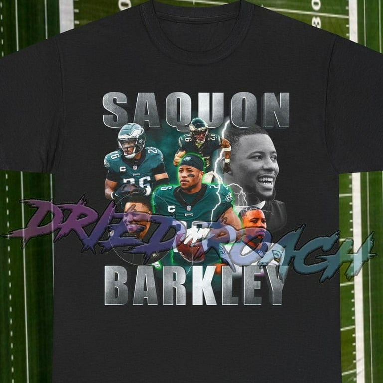 saquon barkley special custom Eagles lighting effects tee bootleg style Jalen Hurts DeVonta Smith philly football shirt Walmart