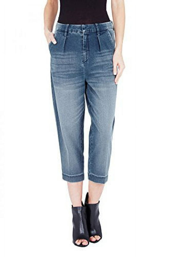 Women's Night Vision Denim Cropped Pants Jeans, Blue Tint, 2