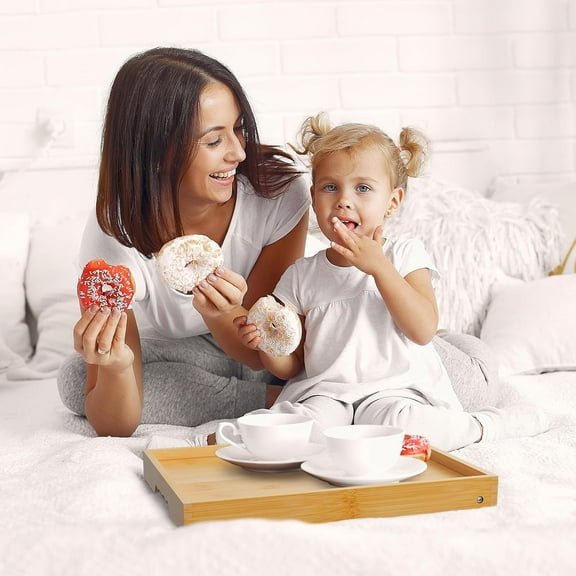 sasyxdc Bed Tray Table with Folding Legs Breakfast in Bed for TV Table Tray Eating Snack Tray Laptop Computer (White Large) huy