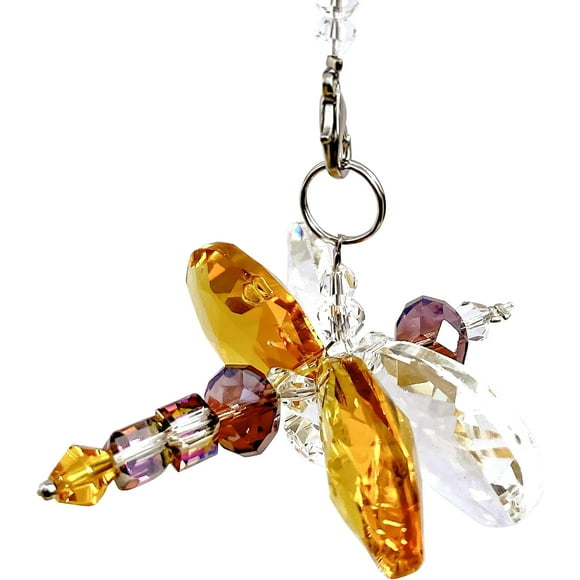 sasyxdc Crystalize Dragonfly Suncatcher - Crystal Figurines - Rainbow Maker - Dragonfly Charm - Prism Suncatcher for Garden Car and Window Decor - Gifts for Mom Grandma