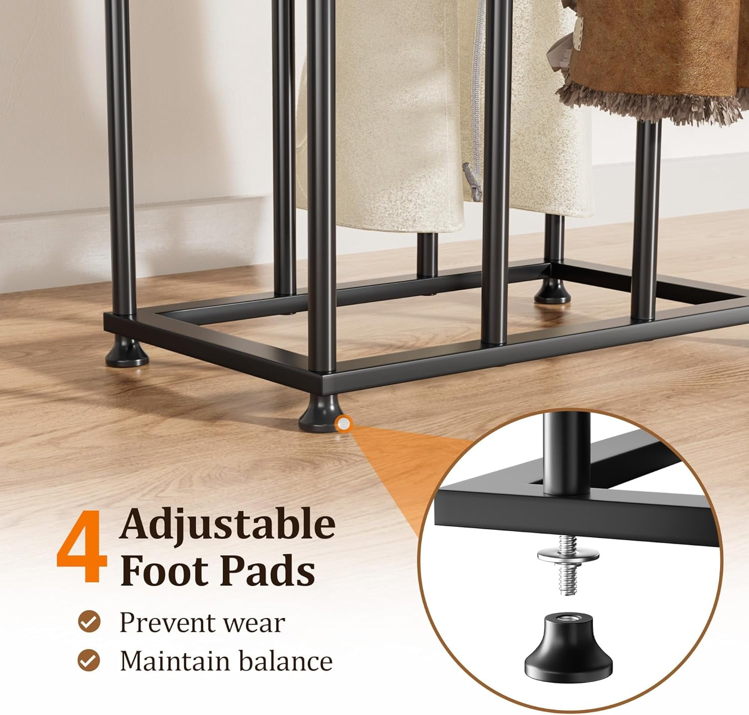 sasyxdc Freestanding Boot Rack Organizer Tall Boots - Vertical Shoe ...