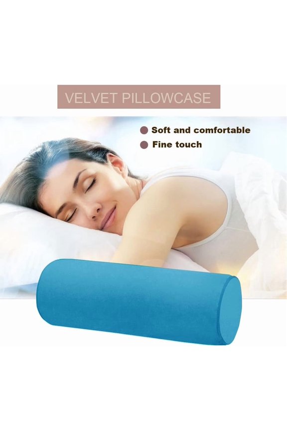 sasyxdc Memory Foam 16x6 Neck Pillow for Sleeping  Neck Pain Relief  Side Back Stomach Sleeper  Car or Office Chair Sofa Support Pillow with Soft Velvet Pillowcase (Light Coffee) huy