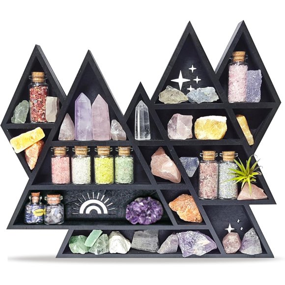 Stone Storage Rack Triangle Knick Knack Shelf