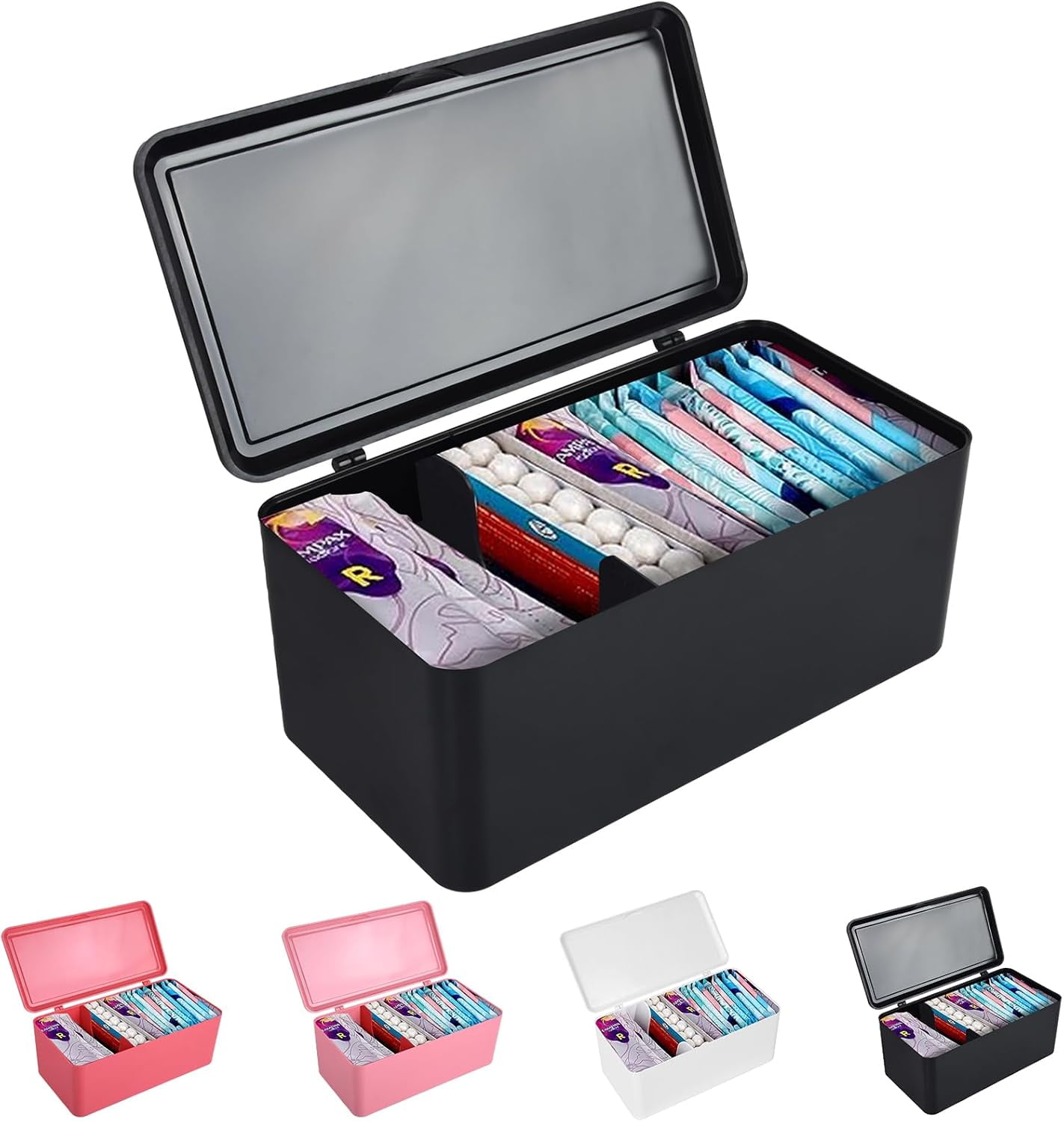 Hltop Pad and Tampon Organizer for Bathroom Sanitary Napkin Holder