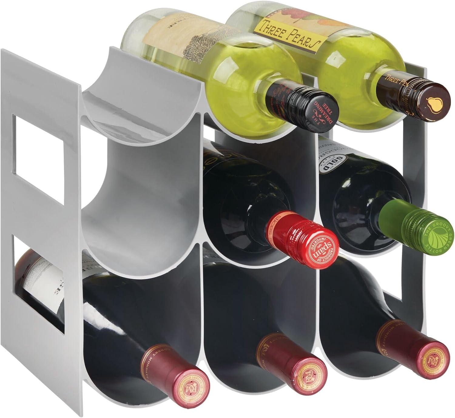 dzyasd Plastic Water Bottle Organization/Wine Rack Storage Organizer ...