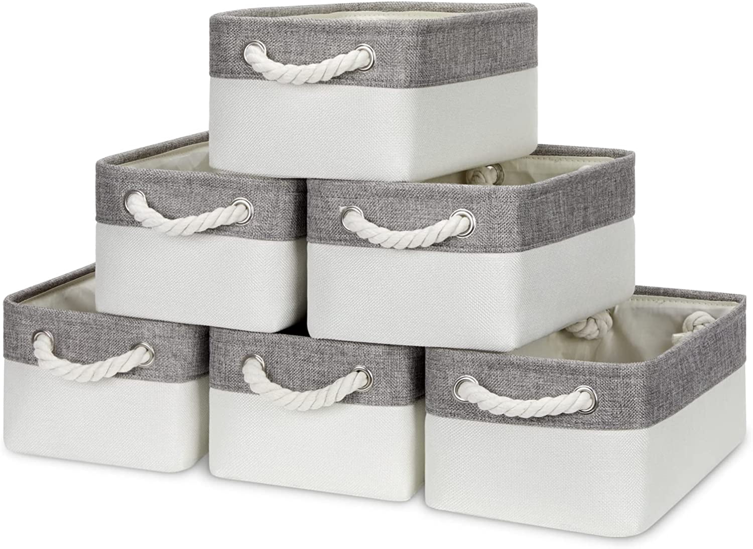 sasyxdc Small Storage Bins Fabric Baskets for Closet Organization Empty ...