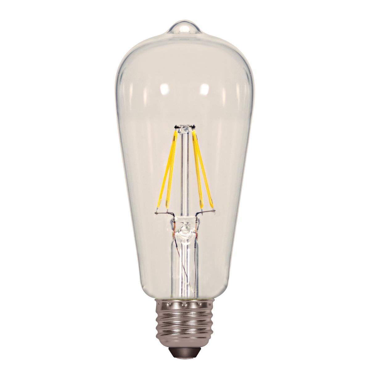 satco s9581 7 Watt ST19 LED; Clear; Medium base; 2700K; 800 Lumens; 120 Volt