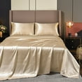 thumbnail image 1 of NTBED Satin Sheets Twin Champagne Luxury Silky Bed Sheets 1800 Microfiber Sheet Set 4 Pcs, 1 of 5