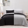 thumbnail image 1 of Queen Comforter Set All Season Reversible Bed Set with 2 Pillow Cases 3 Pieces Bedding Sets Down Alternative Black/Gray Comforters, 1 of 8