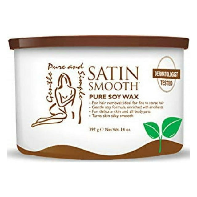 satin smooth organic soy wax, 14 ounce