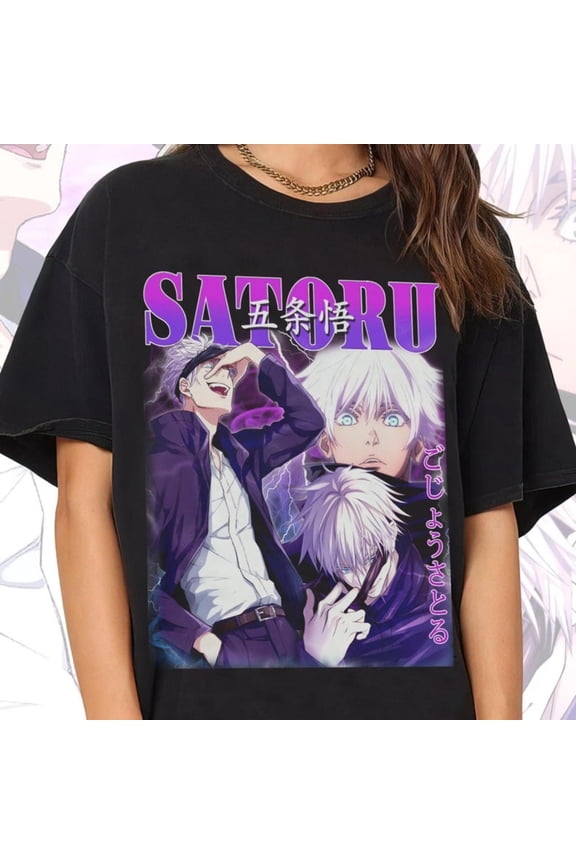satoru gojo shirt vintage 90s style, Unisex-Shirts