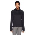 thumbnail image 1 of saucony women's funnel neck sweatshirt, black, large, 1 of 2