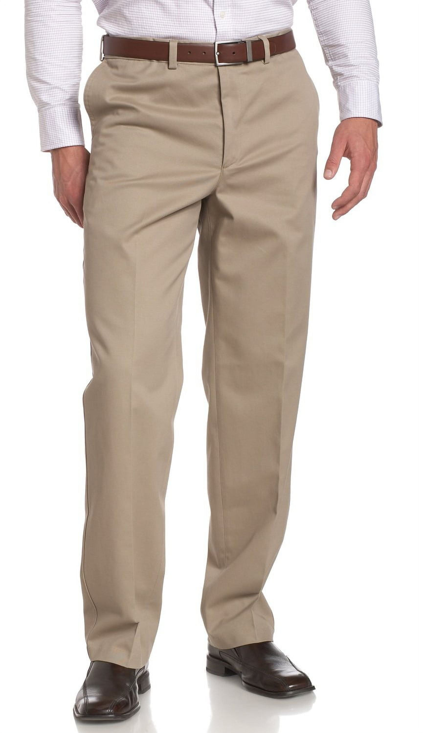 savane men's performance expandable waist chino pant flat front