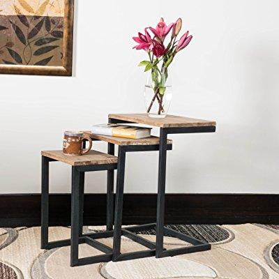 Kacha Firwood Antique Nesting Tables