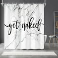 thumbnail image 1 of saxeuu Marble Fabric Shower Curtain Funny Black Art Get Naked on Chic 3D Crack Design Marble Bath Curtain, Modern Black and White Cloth Bathroom Shower Curtain Set with Hooks 72X72IN, 1 of 6
