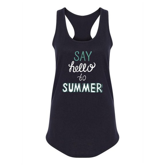 "say Hello To Summer" Design Tank Women -Image by Shutterstock, Female Medium