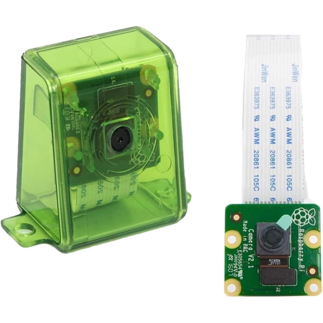 sb Components Raspberry Pi Camera Raspberry Pi v2.1 8MP 1080p Camera Module with Raspberry Pi Camera Case BOX-Green