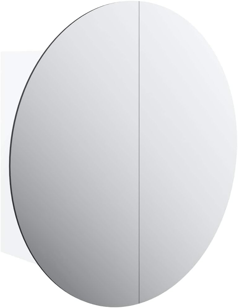 sbgunmni Cabinet Bathroom Vanity Mirror Cabinet with Round Mirror and ...