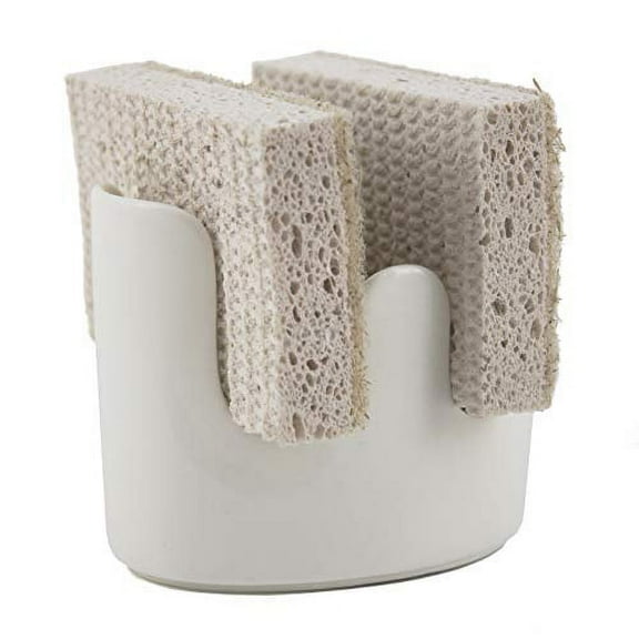 scarlettwares Ceramic Sponge Holder Double Sponge Holder Kitchen Cleaning Sponge Holder For Two Sponges