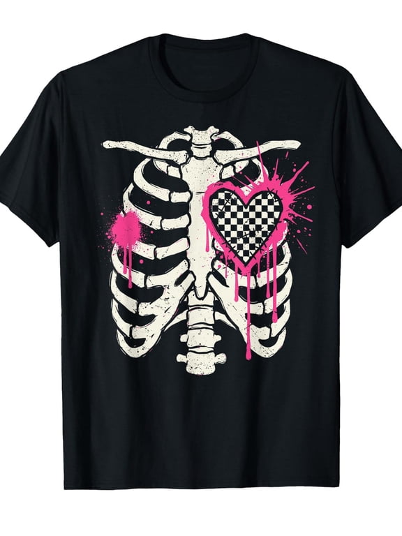 scene core ribs and heart still emo y2k 2000s alt mall goth t shirt