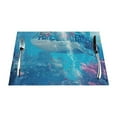scenes of Marine life Table mat can be wiped, dinner mat set, felt can