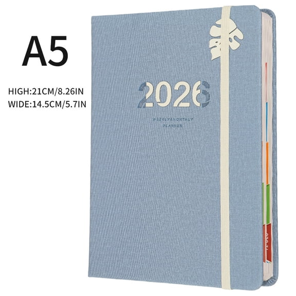 schedule book 2026 2026 English version of the schedule book, one-page daily plan book, notepad, office diary, efficiency plan book