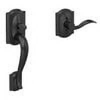 schlage fe285 622 acc cam lh lower half handleset, matte black