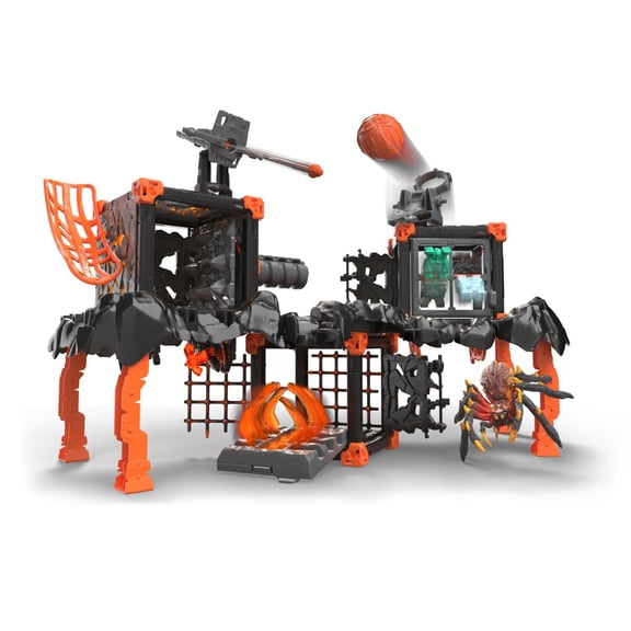 schleich Eldrador Creatures - 83 PC Lava Fortress Playset with Lava Spider, Fortress, Launchers and Battle Accessories for Kids Ages 7+