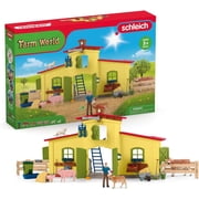 schleich Farm World - 92 PC Farm Animal Playset with Cow, Horse, Pig, Bull and Farm Accessories - Kids Modular Barn Toy for Ages 3+