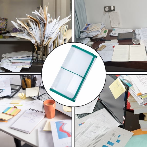 school office essentials B6 Bill Accordion Bag 13 Compartments Financial VAT Invoice Receipt Bag Transparent Waterproof File Classification Folder Elementos esenciales oficina escuela