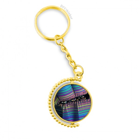 science bioplast microcosc pattern metal connector key chain  accessory en keyholder