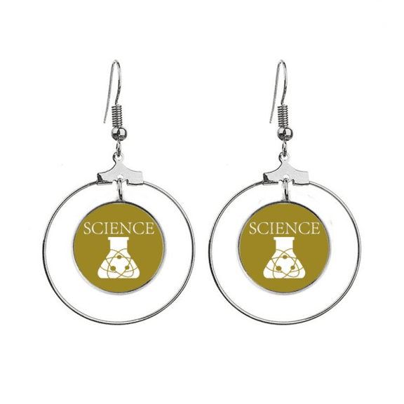 science experiments instruments particles earrings dangle hoop jewelry drop circle