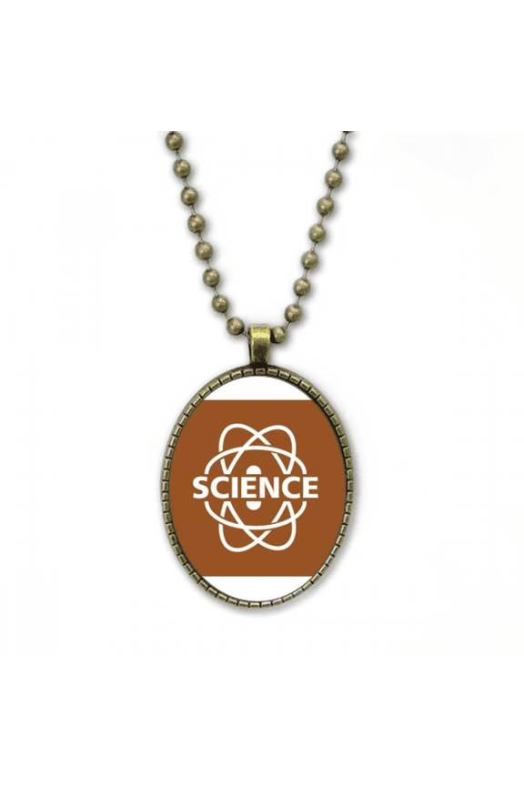 scientific molecular structure around necklace vintage chain bead pendant jewelry collection